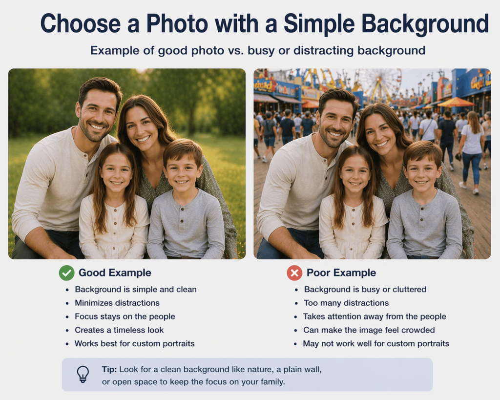 Choose a photo with a simple background